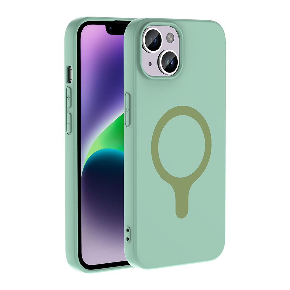 Apple iPhone 14 Uyumlu Kılıf M-Safe Şarj Özellikli Zore Aris Silikon Kapak