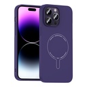Apple iPhone 14 Pro Max Uyumlu Kılıf M-Safe Şarj Özellikli Kamera Korumalı Zore Elio Sert PC Kapak