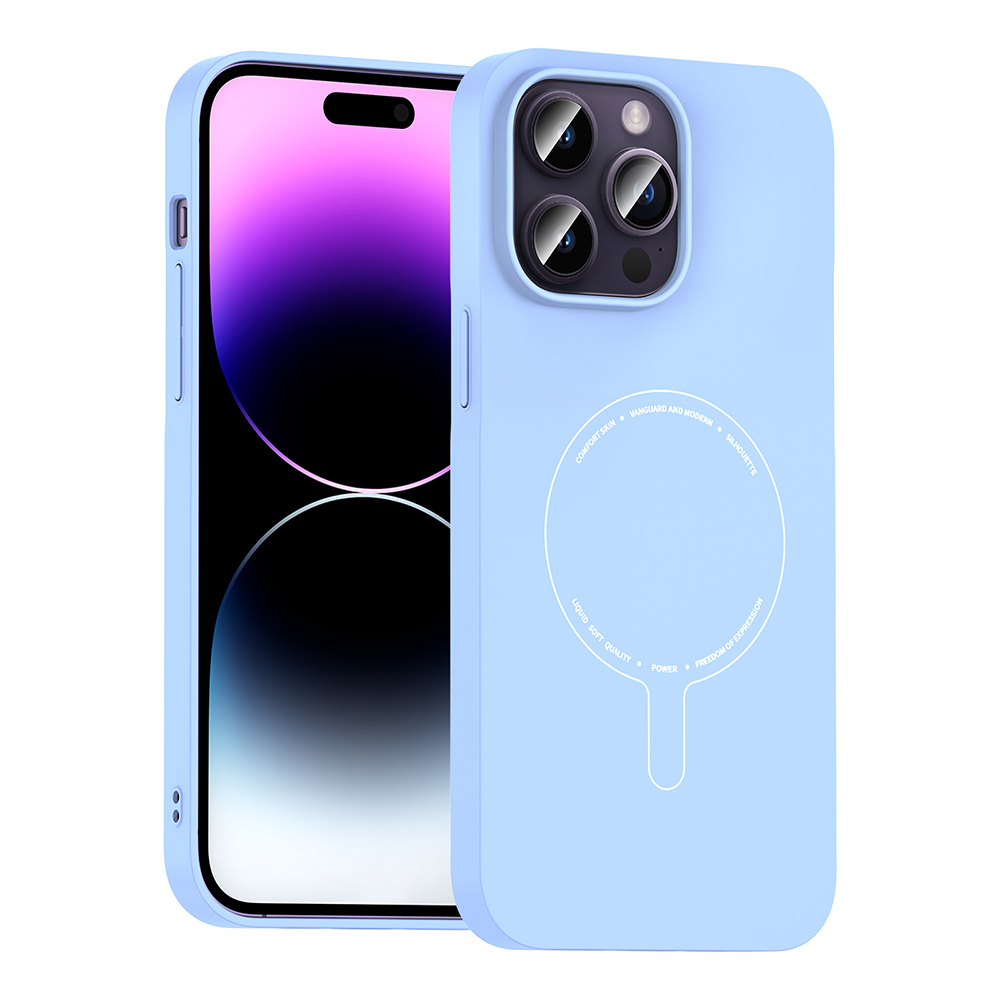 Apple iPhone 14 Pro Max Uyumlu Kılıf M-Safe Şarj Özellikli Kamera Korumalı Zore Elio Sert PC Kapak