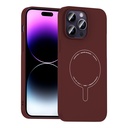 Apple iPhone 14 Pro Max Uyumlu Kılıf M-Safe Şarj Özellikli Kamera Korumalı Zore Elio Sert PC Kapak