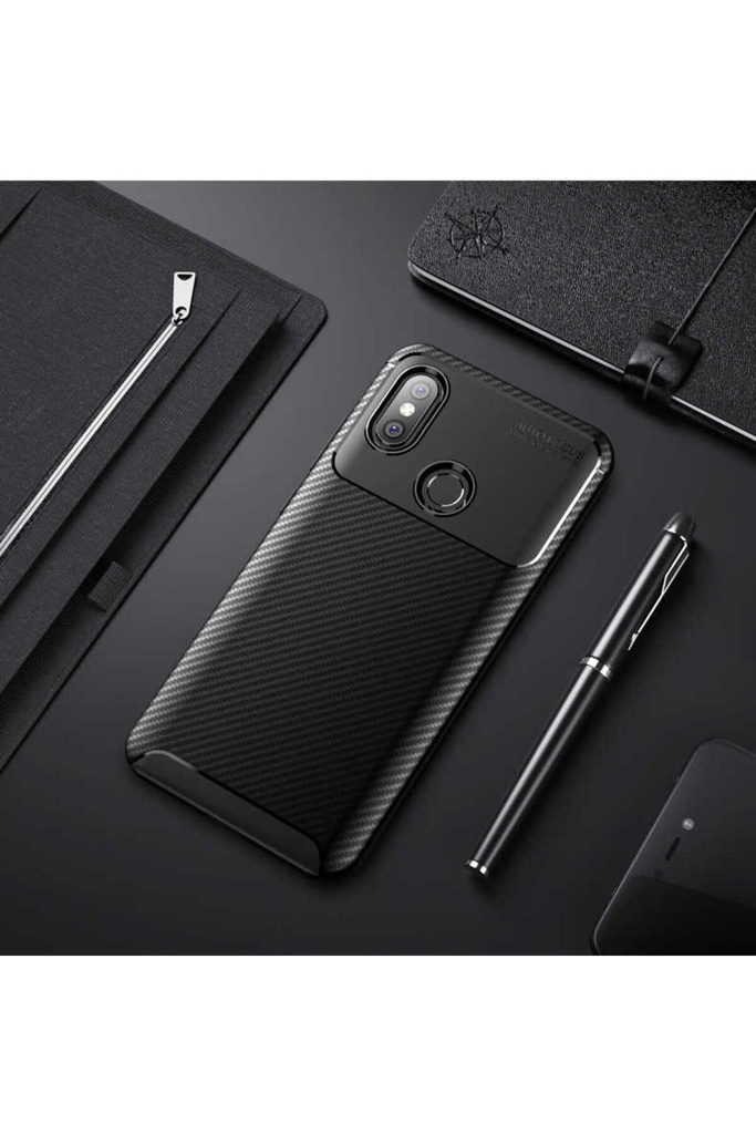 [RNZ-TA16120] Xiaomi Redmi Note 6 Pro Uyumlu Kılıf Zore Negro Silikon Kapak (Siyah)