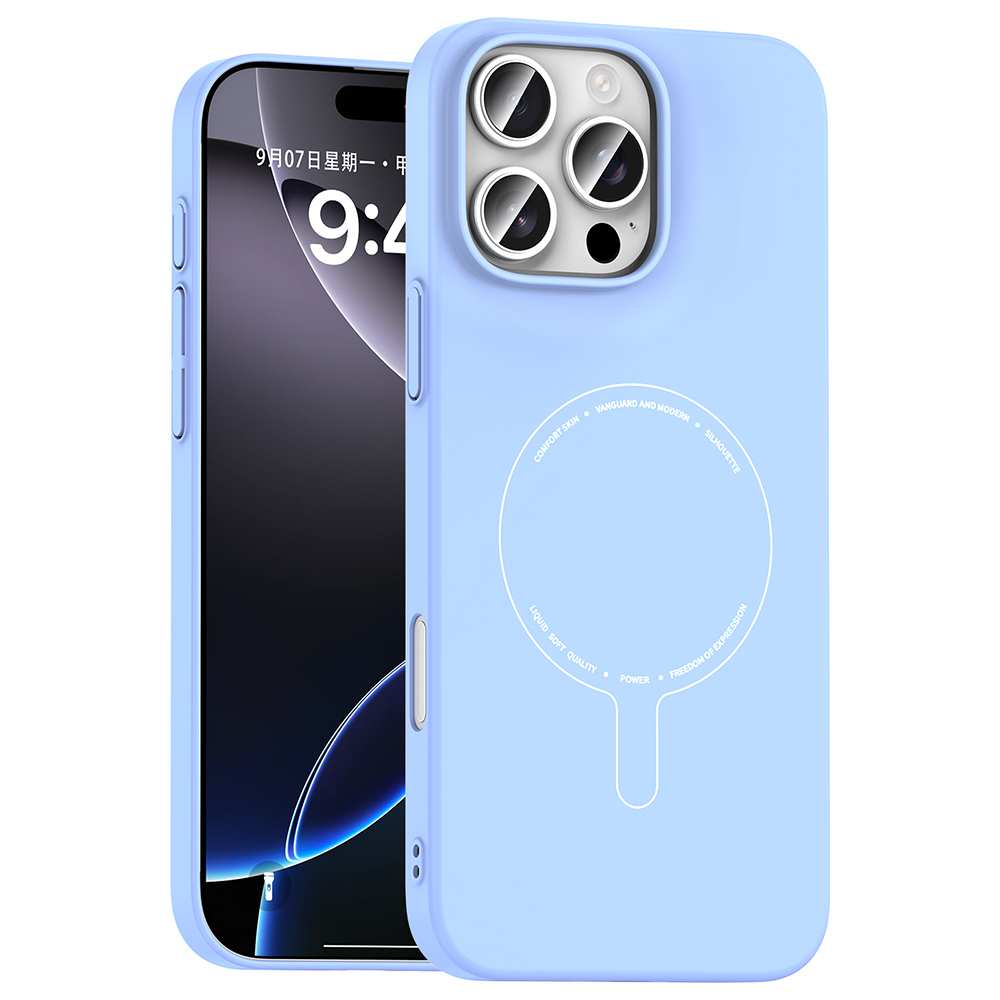 Apple iPhone 16 Pro Max Uyumlu Kılıf M-Safe Şarj Özellikli Kamera Korumalı Zore Elio Sert PC Kapak