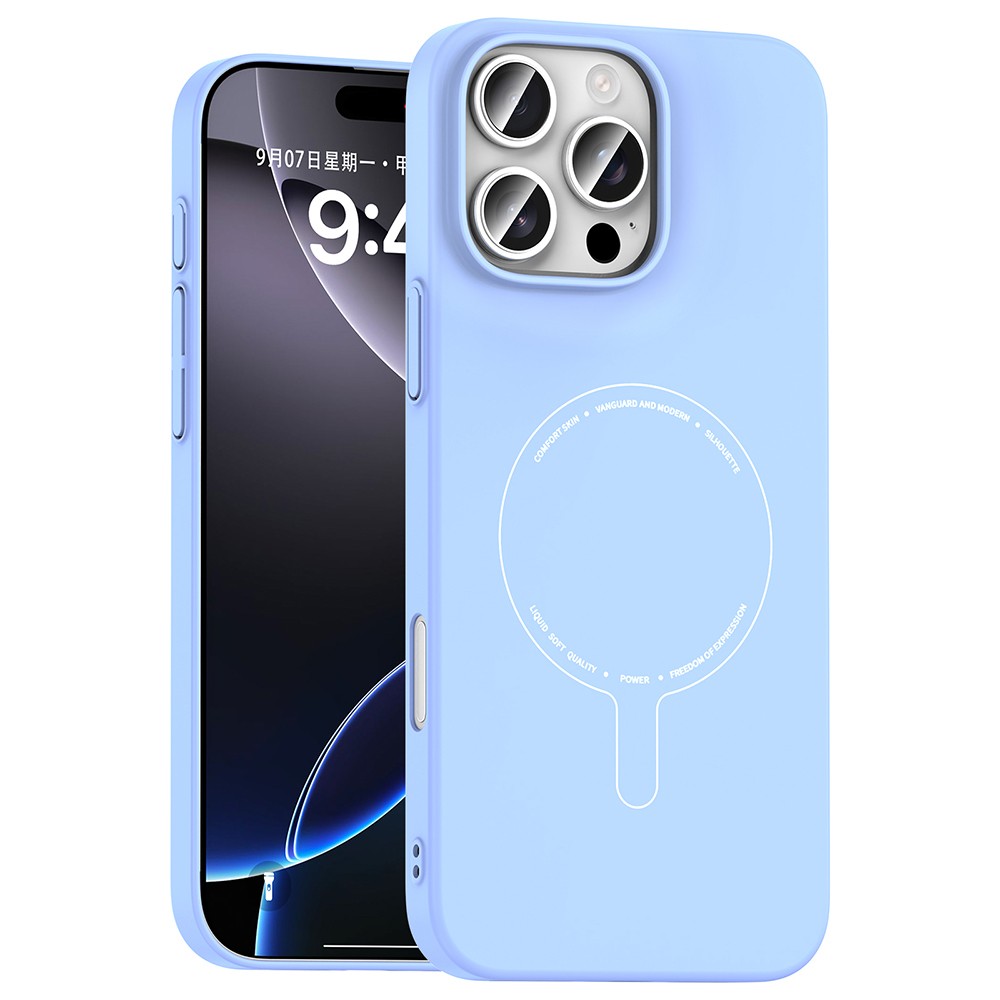 Apple iPhone 16 Pro Max Uyumlu Kılıf M-Safe Şarj Özellikli Kamera Korumalı Zore Elio Sert PC Kapak
