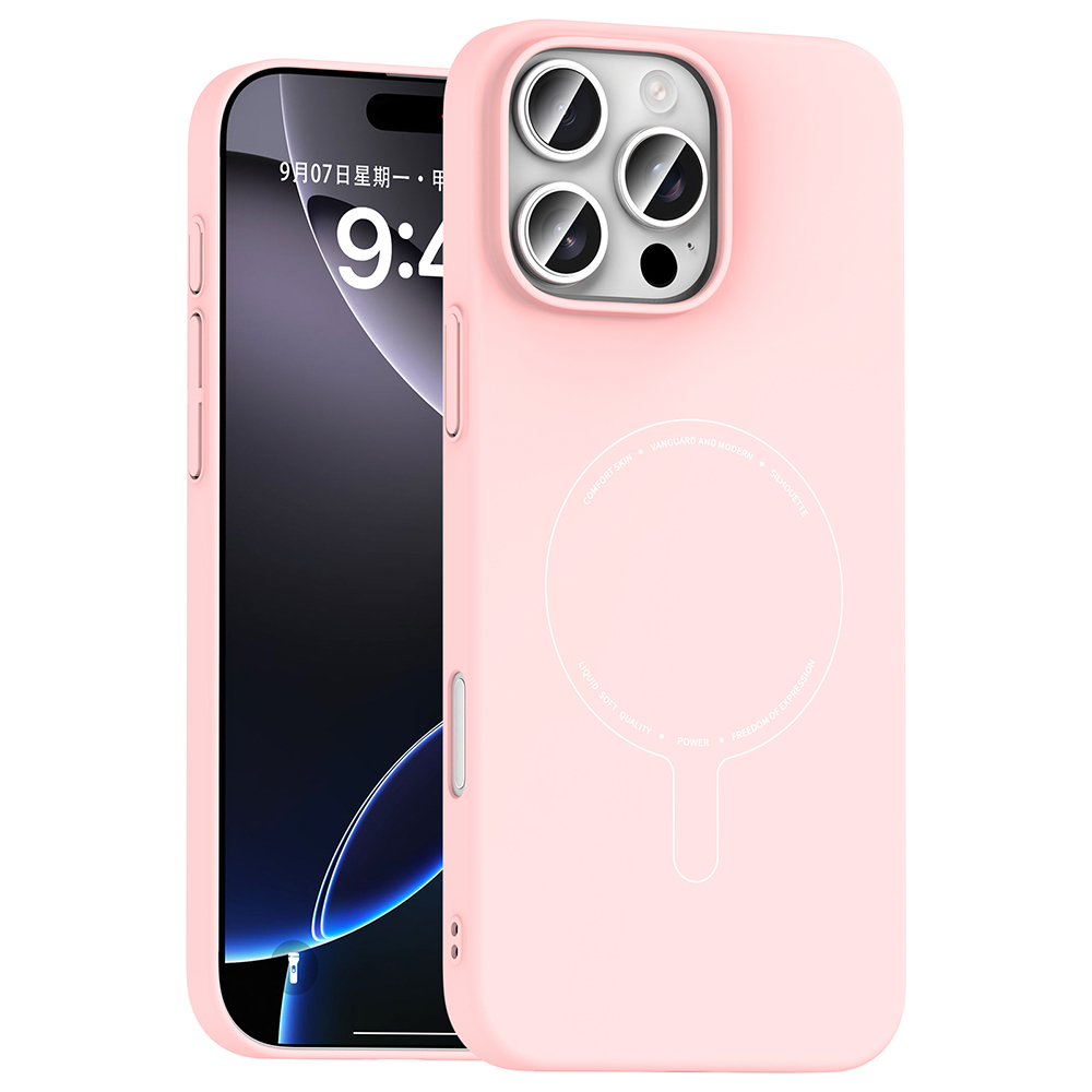Apple iPhone 16 Pro Max Uyumlu Kılıf M-Safe Şarj Özellikli Kamera Korumalı Zore Elio Sert PC Kapak
