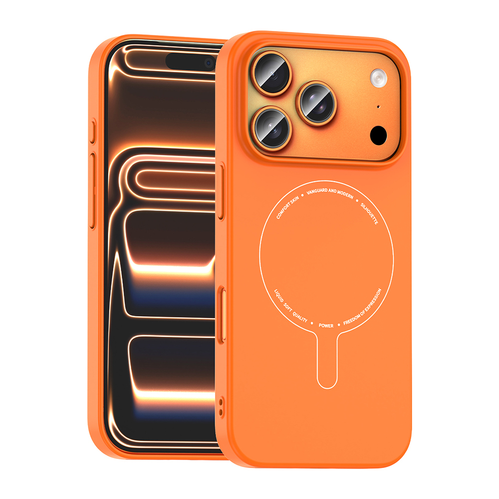 Apple iPhone 17 Pro Uyumlu Kılıf M-Safe Şarj Özellikli Kamera Korumalı Zore Elio Sert PC Kapak