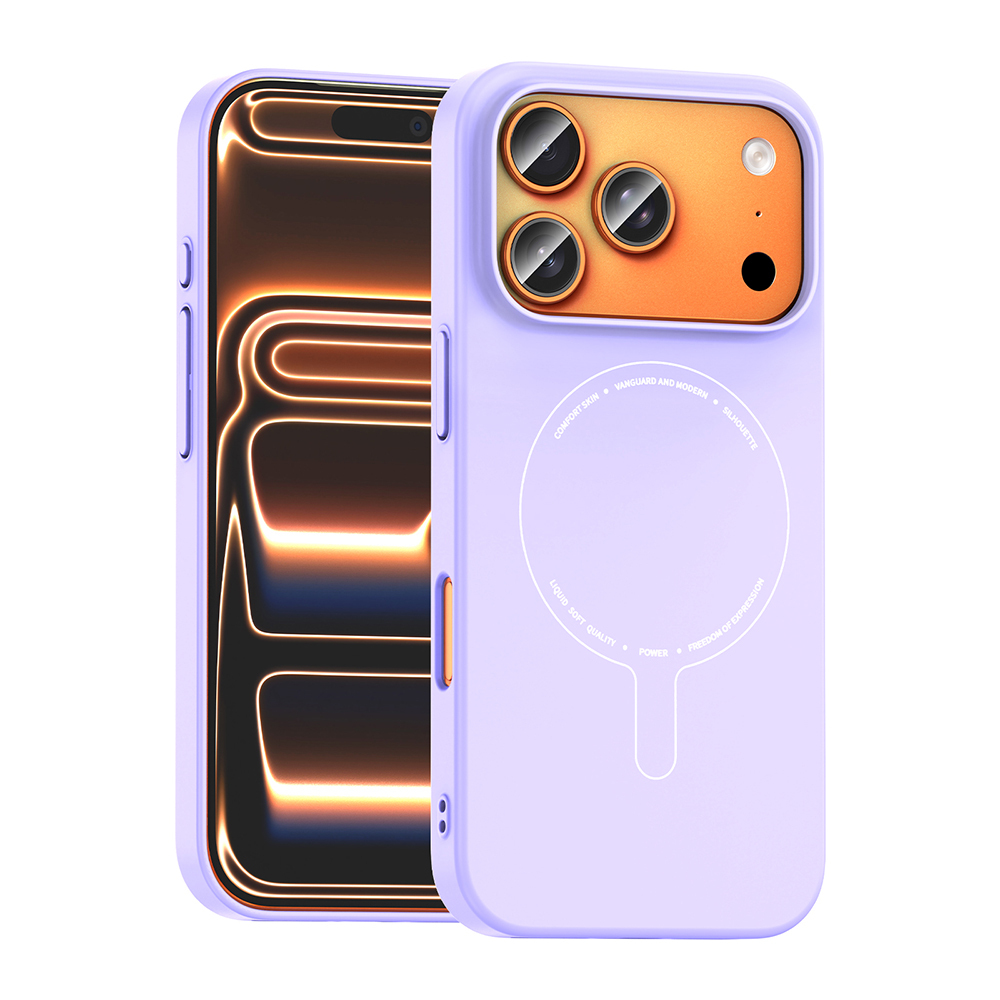 Apple iPhone 17 Pro Uyumlu Kılıf M-Safe Şarj Özellikli Kamera Korumalı Zore Elio Sert PC Kapak