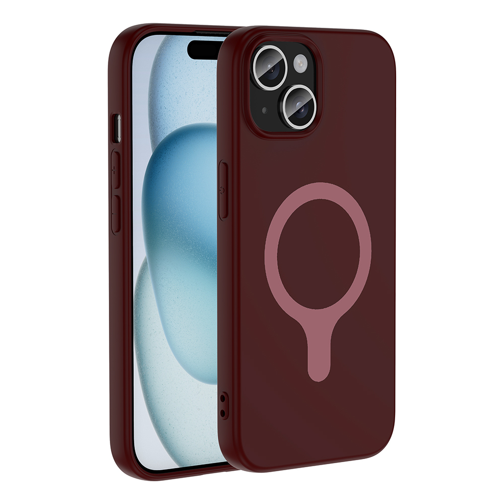 Apple iPhone 15 Uyumlu Kılıf M-Safe Şarj Özellikli Zore Aris Silikon Kapak