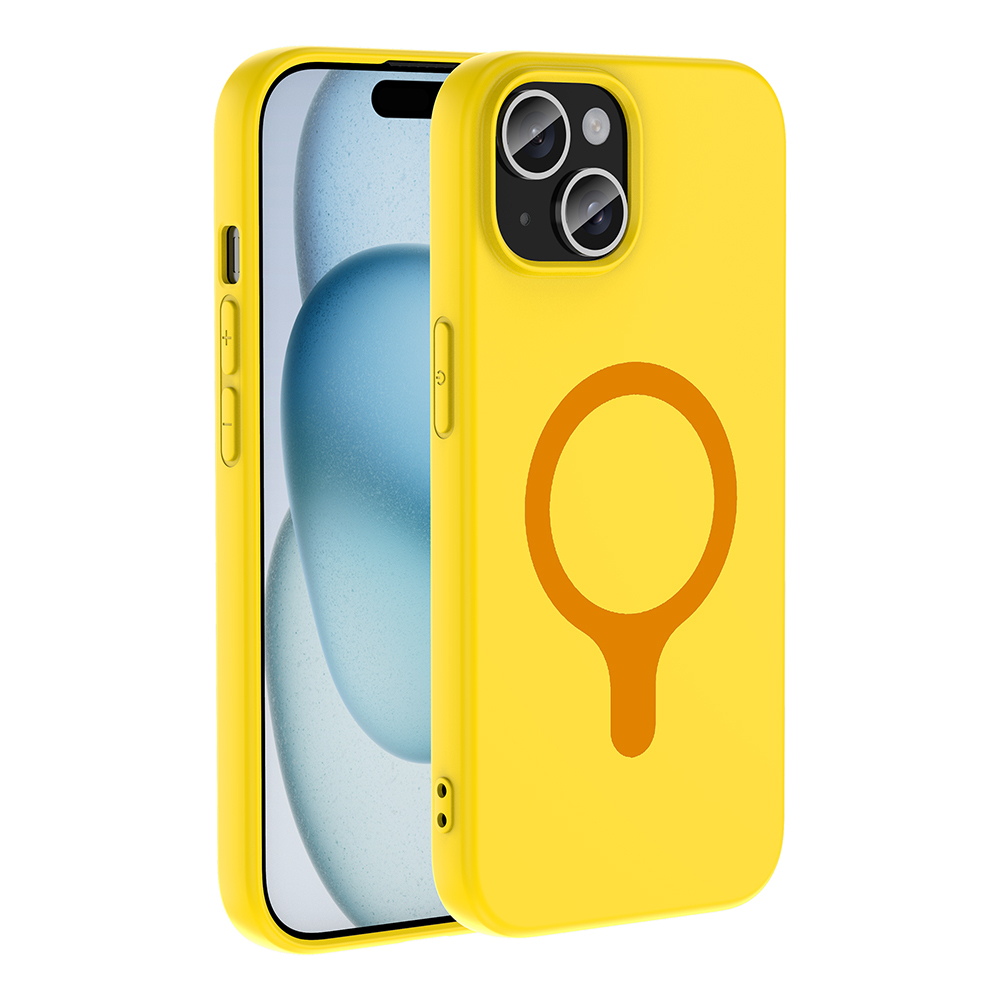 Apple iPhone 15 Uyumlu Kılıf M-Safe Şarj Özellikli Zore Aris Silikon Kapak