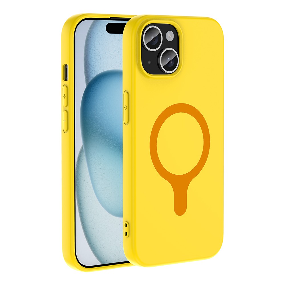 Apple iPhone 15 Uyumlu Kılıf M-Safe Şarj Özellikli Zore Aris Silikon Kapak