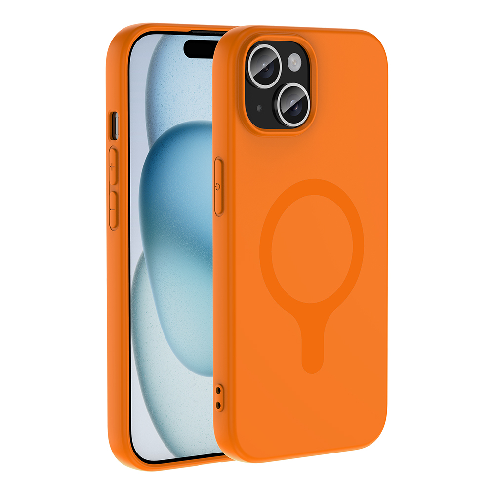 Apple iPhone 15 Uyumlu Kılıf M-Safe Şarj Özellikli Zore Aris Silikon Kapak