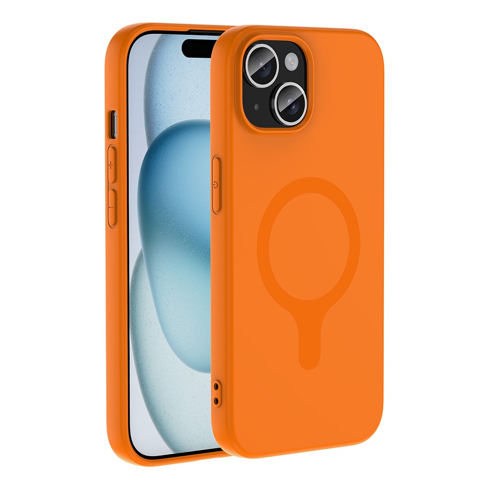Apple iPhone 15 Uyumlu Kılıf M-Safe Şarj Özellikli Zore Aris Silikon Kapak