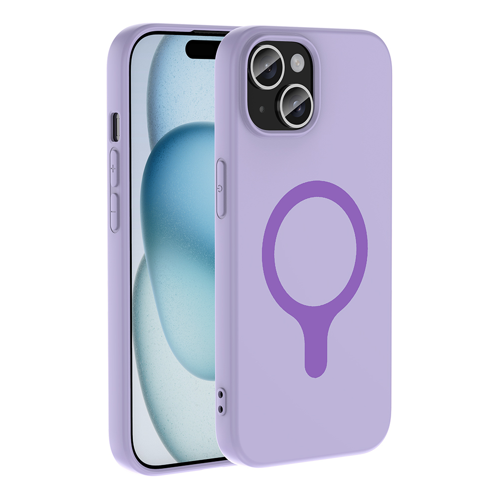 Apple iPhone 15 Uyumlu Kılıf M-Safe Şarj Özellikli Zore Aris Silikon Kapak