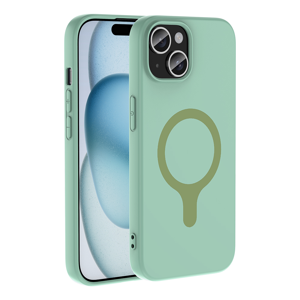Apple iPhone 15 Uyumlu Kılıf M-Safe Şarj Özellikli Zore Aris Silikon Kapak