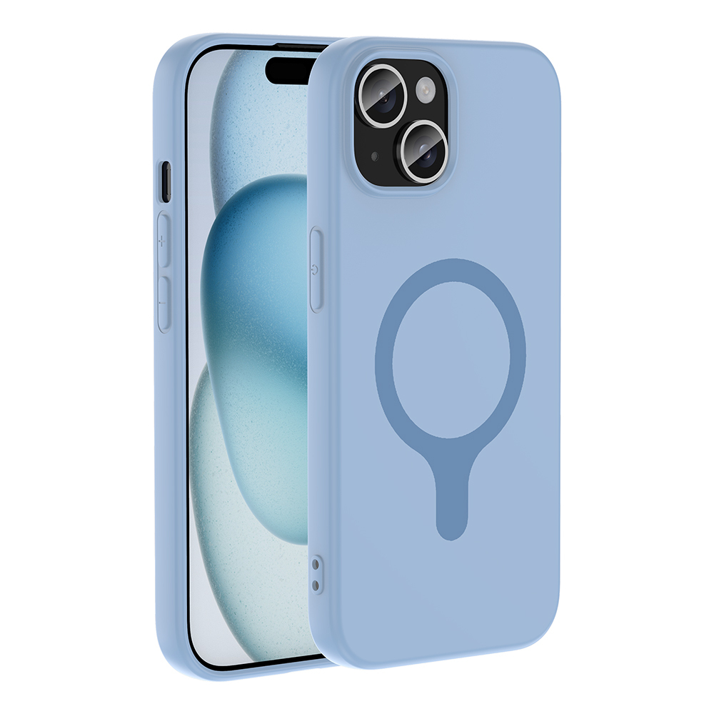 Apple iPhone 15 Uyumlu Kılıf M-Safe Şarj Özellikli Zore Aris Silikon Kapak