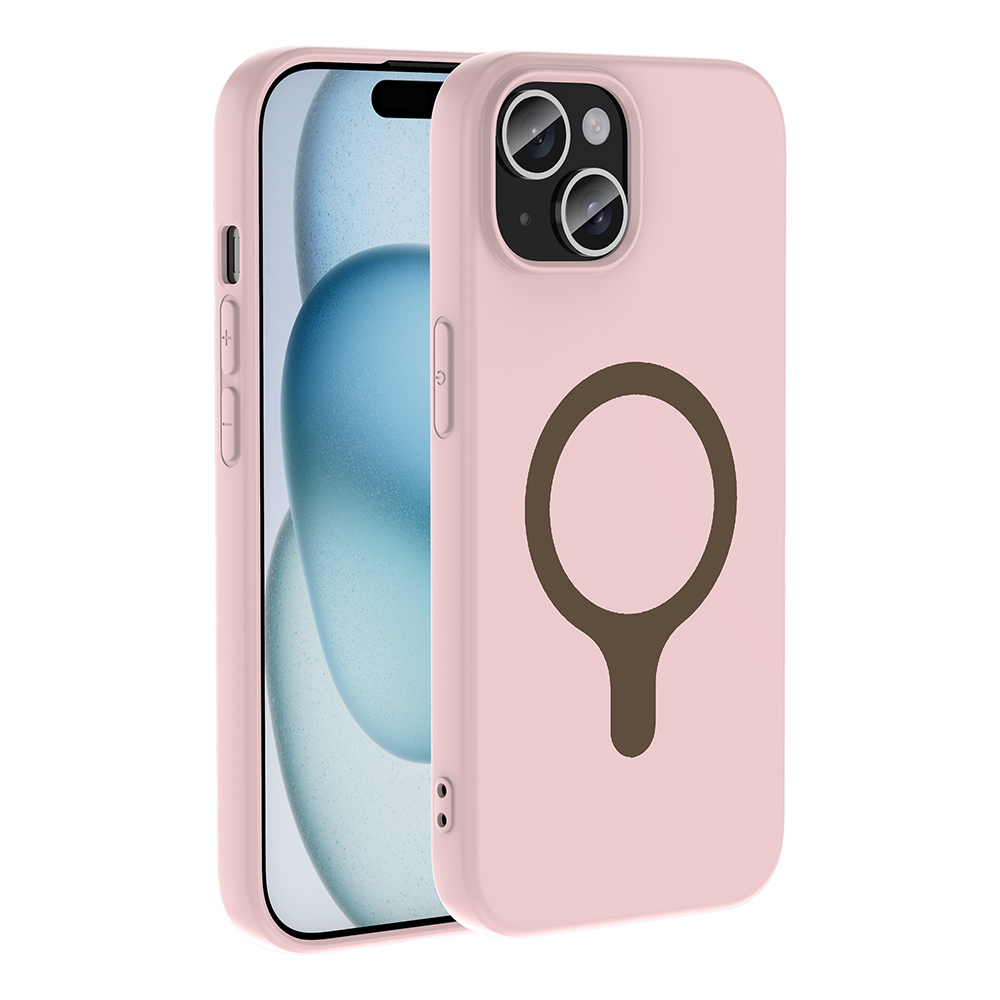 Apple iPhone 15 Uyumlu Kılıf M-Safe Şarj Özellikli Zore Aris Silikon Kapak