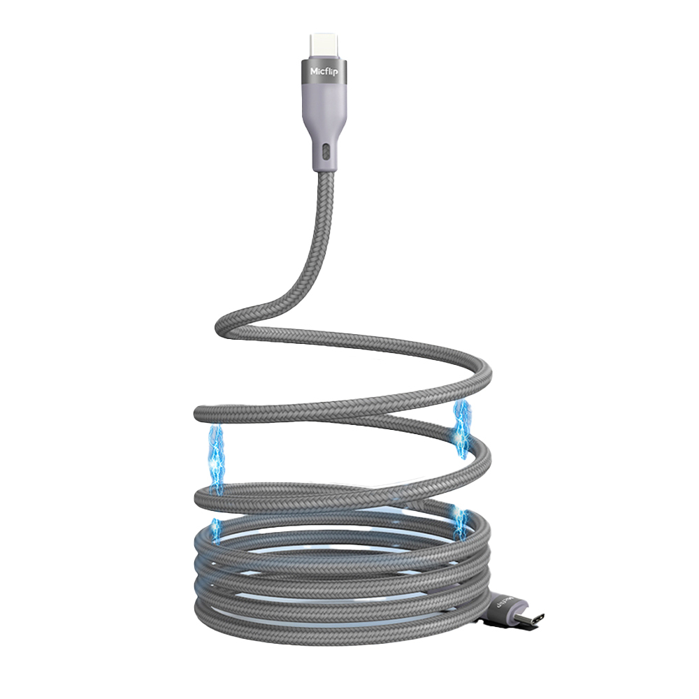 [RNZ-TA132474] Micflip A25 Type-C to Type-C PD Hızlı Şarj Özellikli Data ve Şarj Kablosu 240W 2M