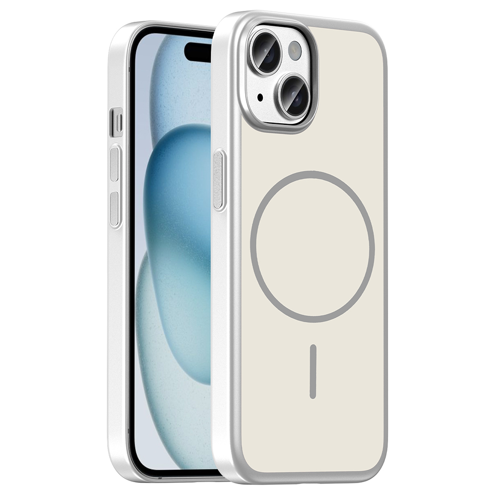 Apple iPhone 15 Uyumlu Kılıf M-Safe Şarj Özellikli Zore Lora PC Kapak