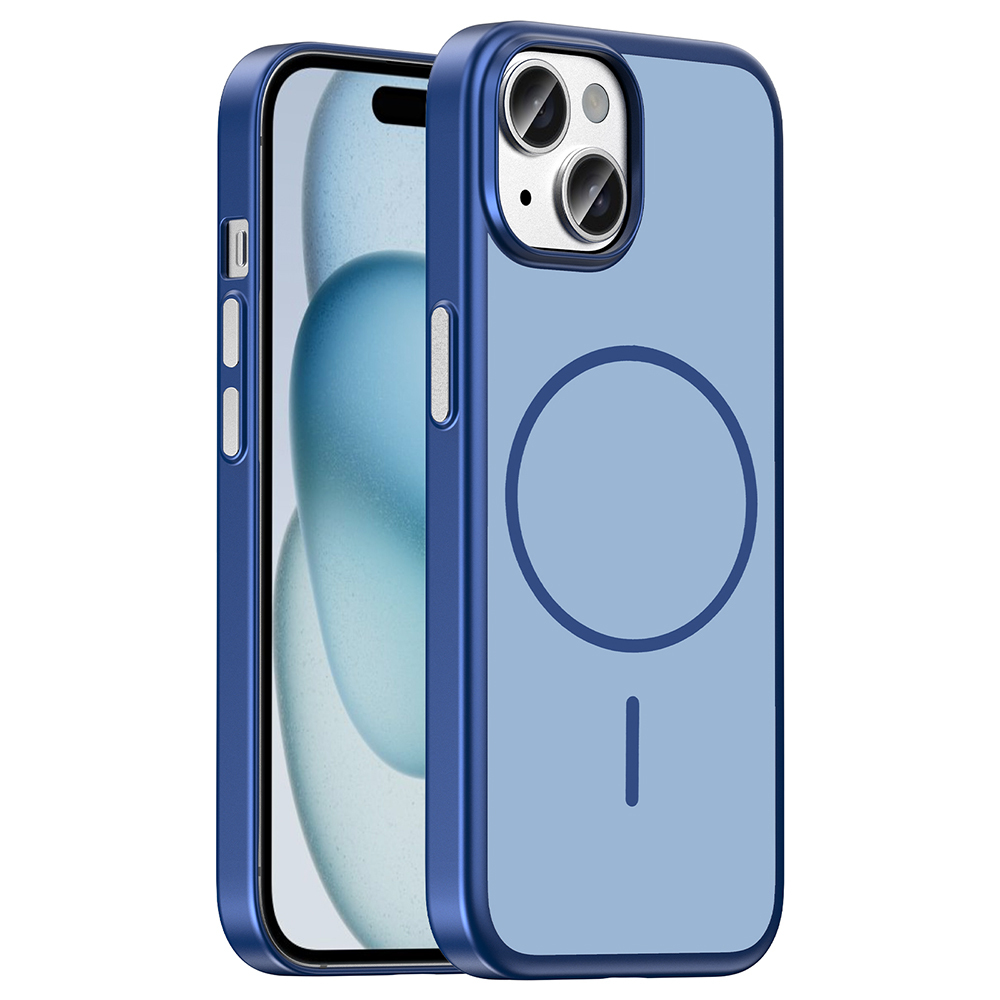 Apple iPhone 15 Uyumlu Kılıf M-Safe Şarj Özellikli Zore Lora PC Kapak