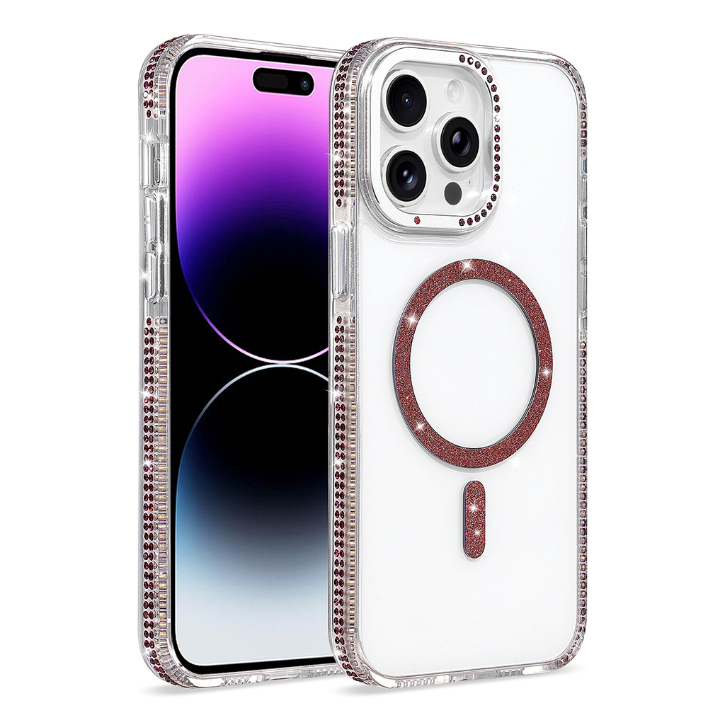 [RNZ-TA136266] Apple iPhone 14 Pro Max Uyumlu Kılıf M-safe Şarj Özellikli Zore Tera Silikon Kapak (Mürdüm)