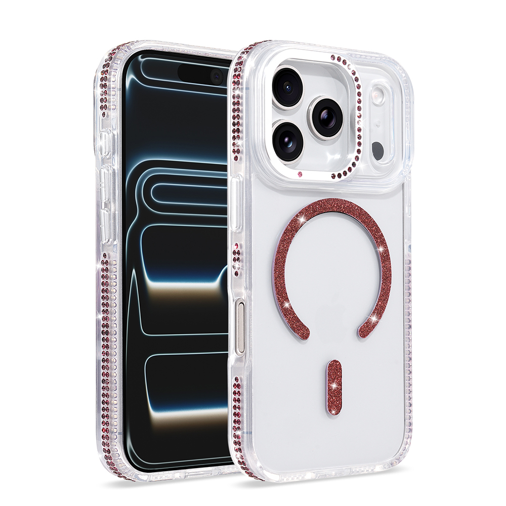 [RNZ-TA136277] Apple iPhone 17 Pro Uyumlu Kılıf M-safe Şarj Özellikli Zore Tera Silikon Kapak (Mürdüm)