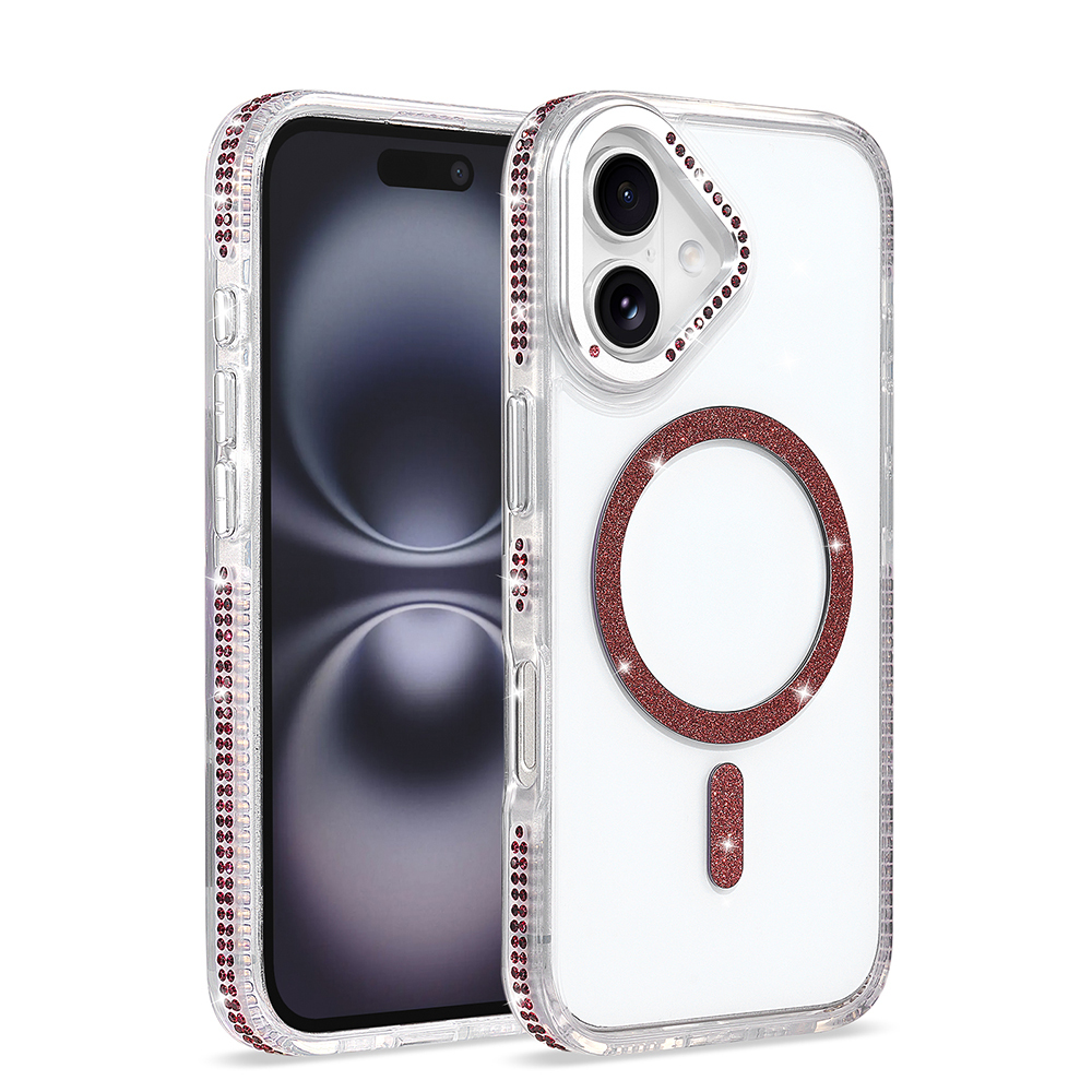[RNZ-TA136269] Apple iPhone 16 Uyumlu Kılıf M-safe Şarj Özellikli Zore Tera Silikon Kapak (Mürdüm)
