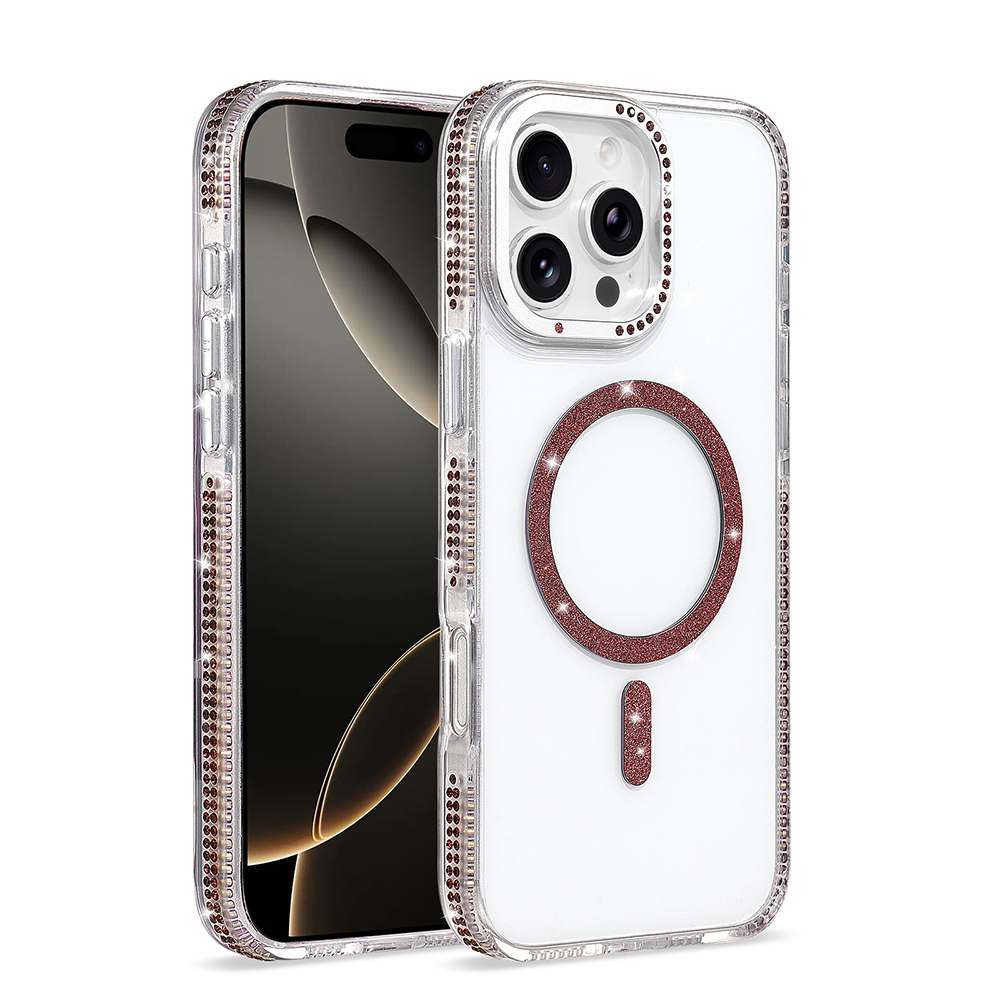 [RNZ-TA136273] Apple iPhone 16 Pro Max Uyumlu Kılıf M-safe Şarj Özellikli Zore Tera Silikon Kapak (Mürdüm)