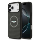Apple iPhone 17 Pro Max Uyumlu Kılıf Aston Martin Orjinal Lisanslı M-safe Şarj Özellikli Karbon Fiber Kapak