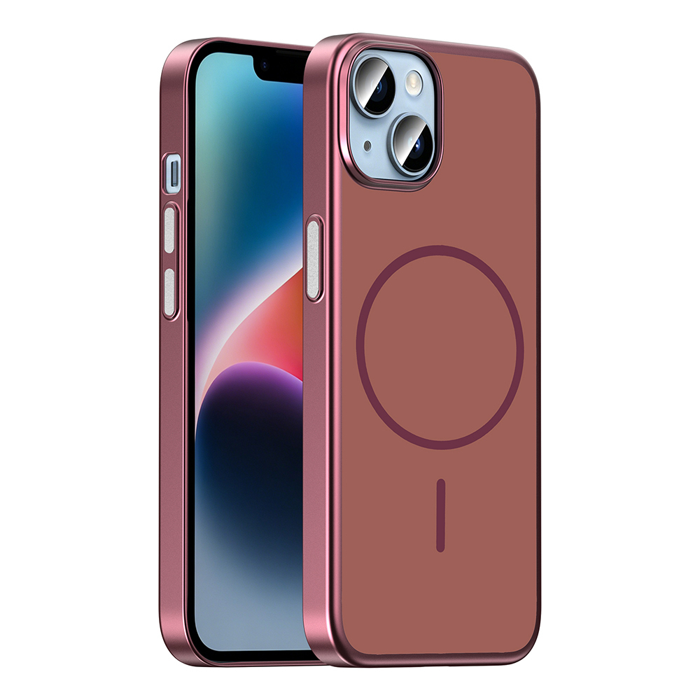 Apple iPhone 15 Uyumlu Kılıf M-Safe Şarj Özellikli Zore Lora PC Kapak
