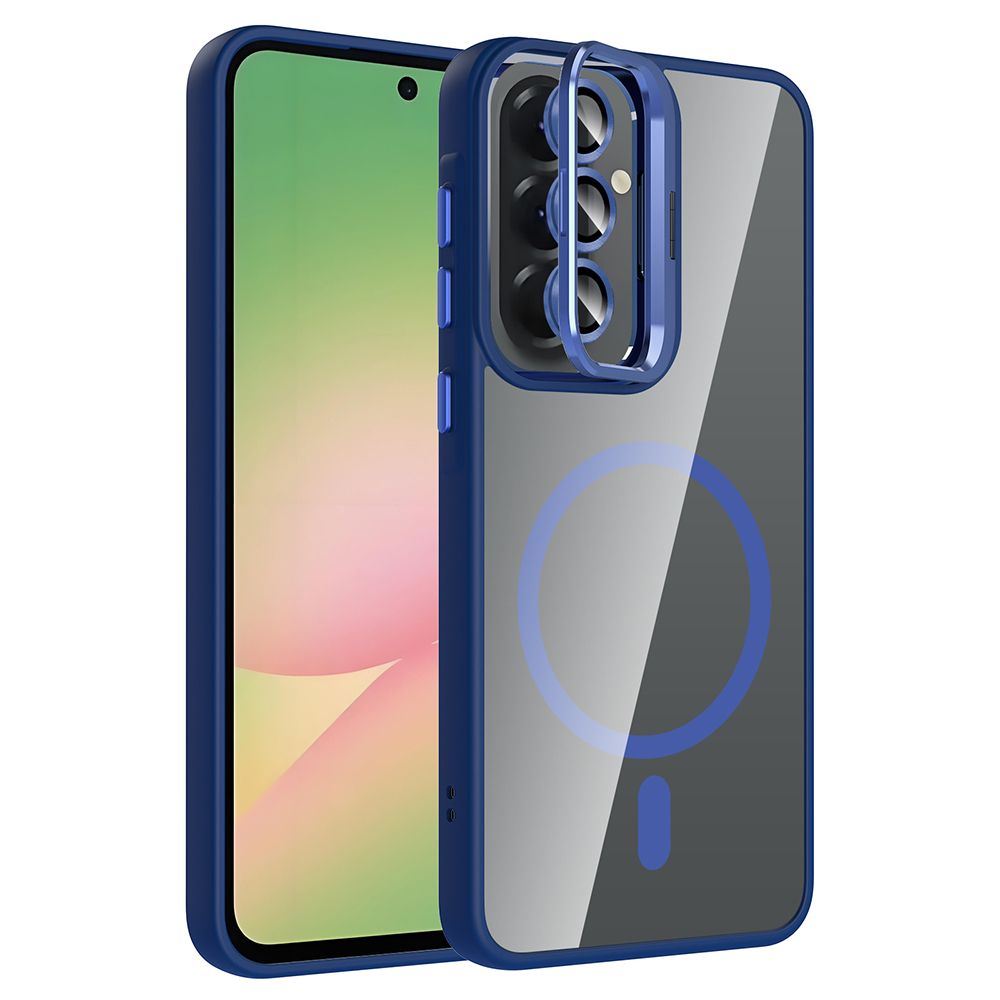 Samsung Galaxy A57 Uyumlu Kılıf Standlı ve Kamera Lens Hediyeli Zore Etro Kapak