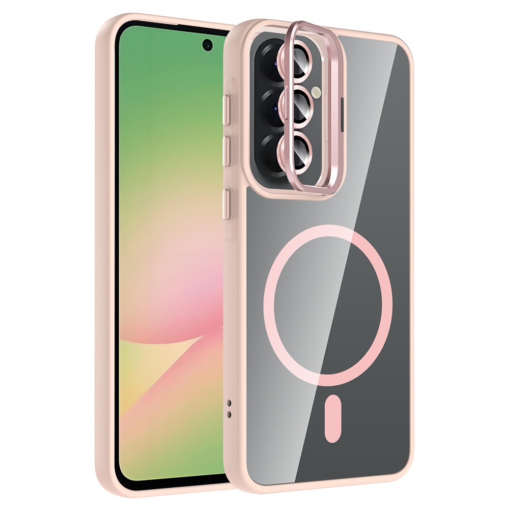 Samsung Galaxy A57 Uyumlu Kılıf Standlı ve Kamera Lens Hediyeli Zore Etro Kapak