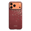 Apple iPhone 17 Pro Max Uyumlu Kılıf M-safe Şarj Özellikli Aramid Fiber Pitaka Sakura Hours Serisi Kapak