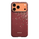 Apple iPhone 17 Pro Max Uyumlu Kılıf M-safe Şarj Özellikli Aramid Fiber Pitaka Sakura Hours Serisi Kapak