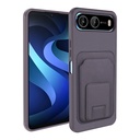 İnfinix Hot 60 Uyumlui 5G Kılıf Kartlıklı TPU Zore Bikart Kapak