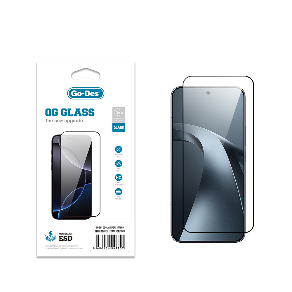 [RNZ-TA136354] Xiaomi 17 UyumluT Pro Go Des OG Glass Antistatik Temperli Cam Ekran Koruyucu