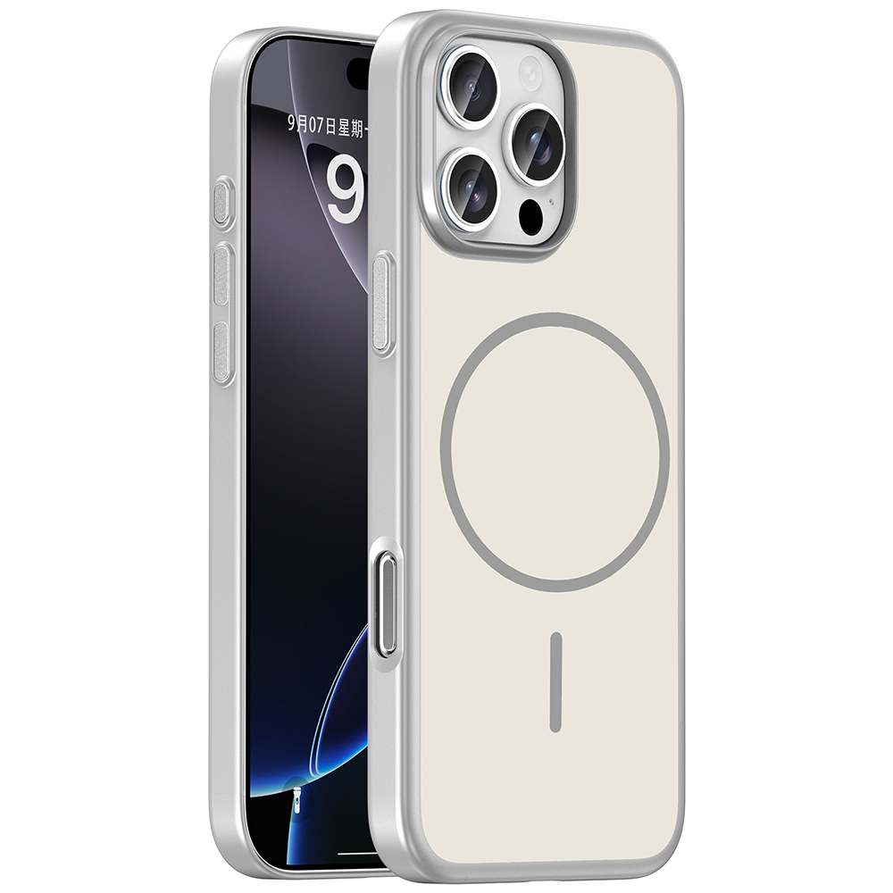 Apple iPhone 16 Pro Max Uyumlu Kılıf M-Safe Şarj Özellikli Zore Lora PC Kapak