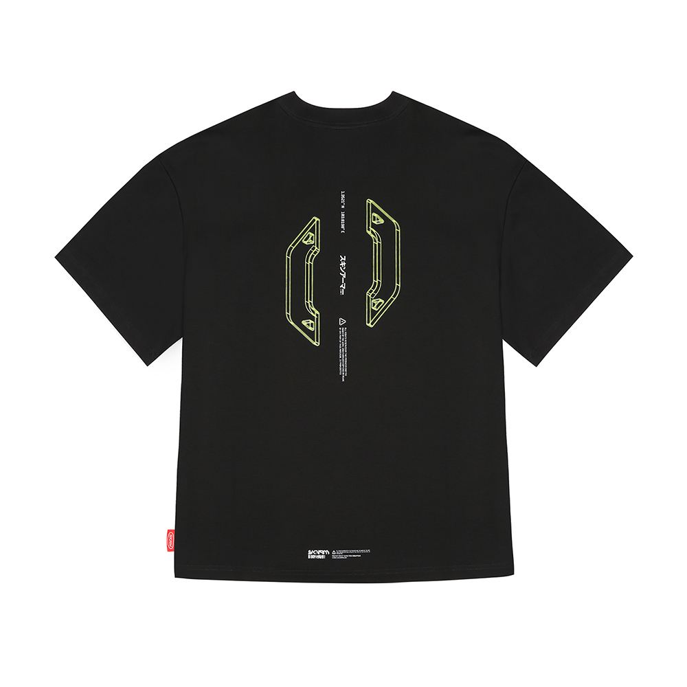 [RNZ-TA136440] Skinarma Cypher Kısa Kollu Oversize Unisex Bisiklet Yaka Tişört (Medium)
