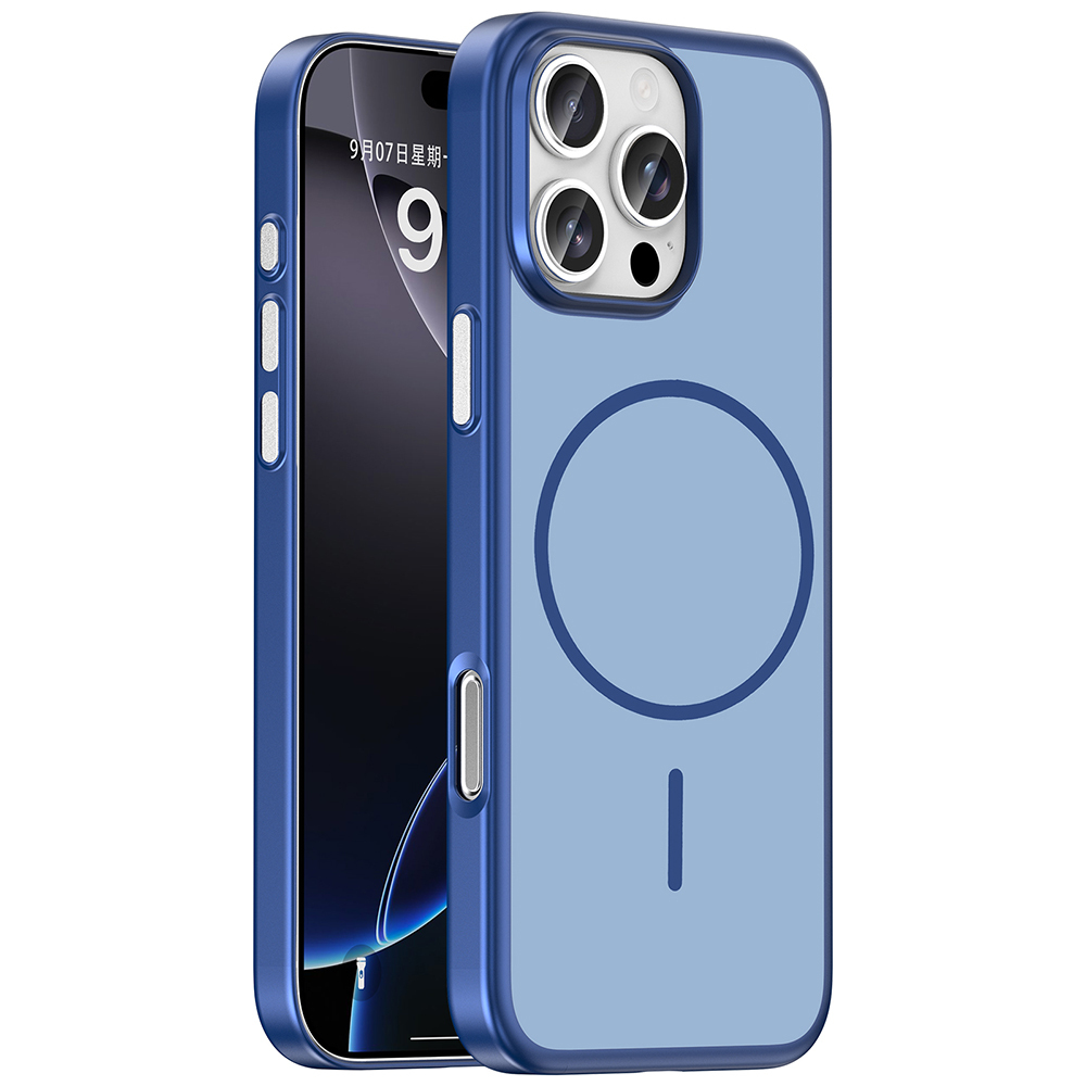 Apple iPhone 16 Pro Uyumlu Kılıf M-Safe Şarj Özellikli Zore Lora PC Kapak