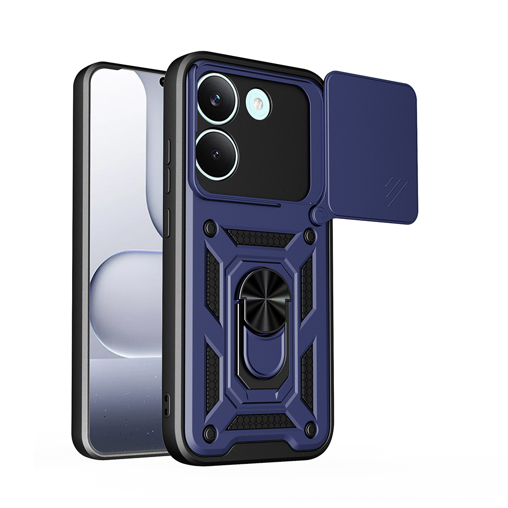 Xiaomi Poco X8 Pro Kılıf Magnetik Standlı Kamera Korumalı Zore Sürgülü Vega Kapak