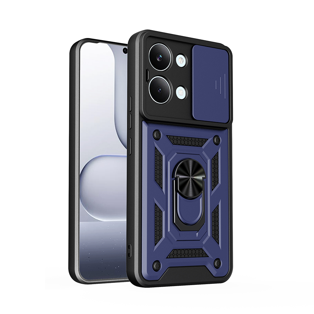 Xiaomi Poco X8 Pro Max Uyumlu Kılıf Magnetik Standlı Kamera Korumalı Zore Sürgülü Vega Kapak