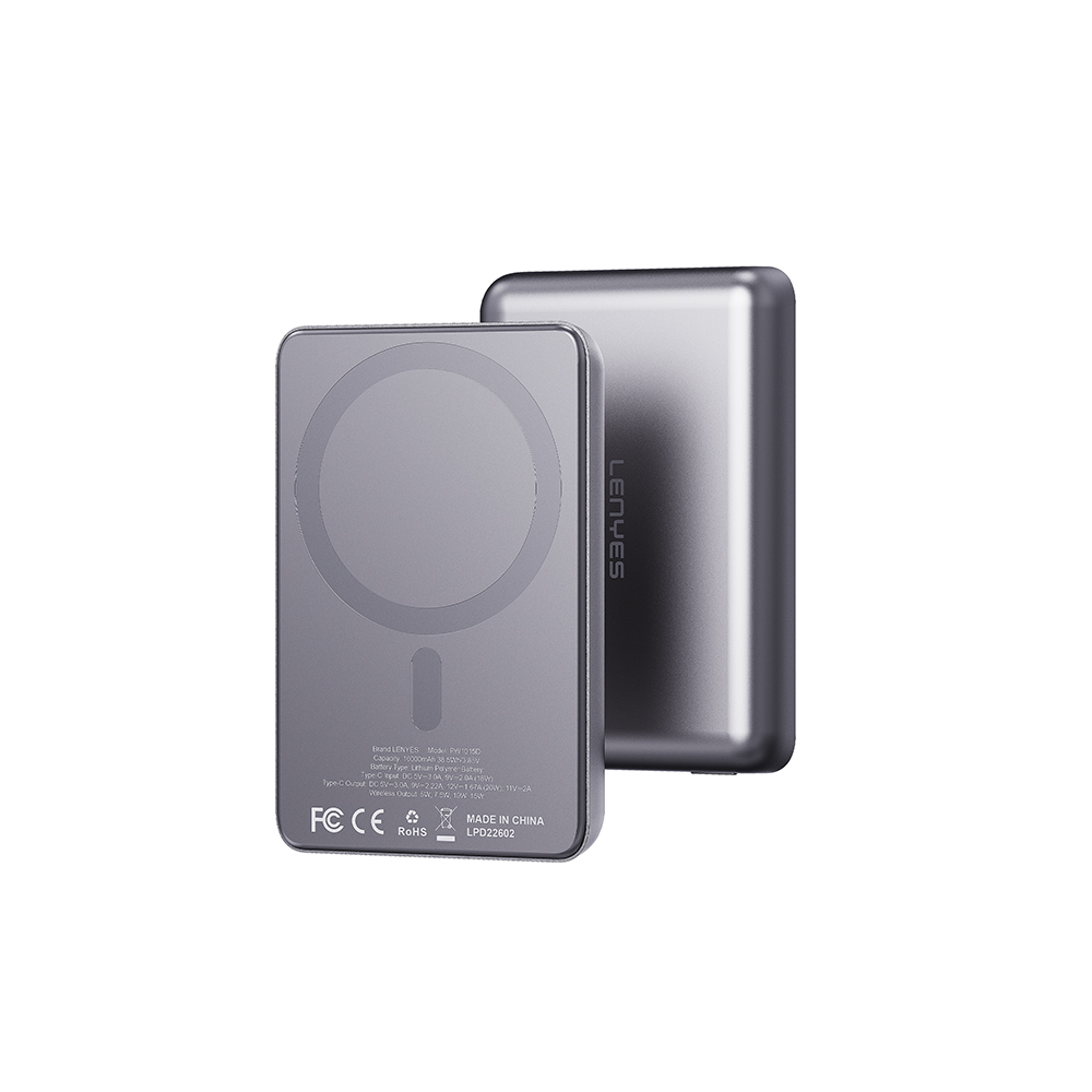 [RNZ-TA132191] Lenyes PW1015D Ultra İnce LED Göstergeli Wireless Powerbank 15W 10000mAh