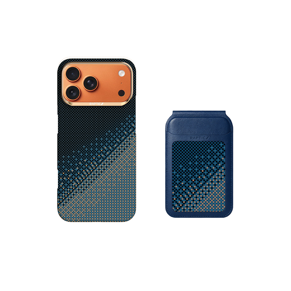 Apple iPhone 17 Pro Uyumlu Kılıf Raptic 2in1 Bundle Kit Aramid Skin Serenity Serisi Kartlık ve Karbon Kapak