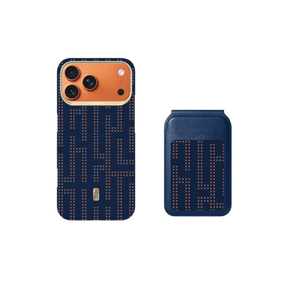 Apple iPhone 17 Pro Uyumlu Kılıf Raptic 2in1 Bundle Kit Aramid Skin Grid Serisi Kartlık ve Karbon Kapak