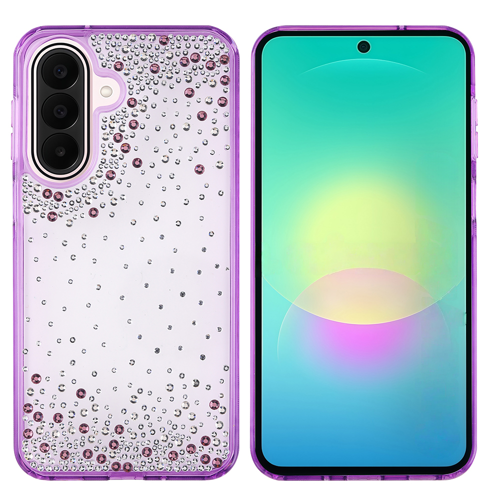 Samsung Galaxy A27 Uyumlu Kılıf Airbag Tasarımlı Damla Taşlı Şeffaf Zore Pera Silikon Kapak