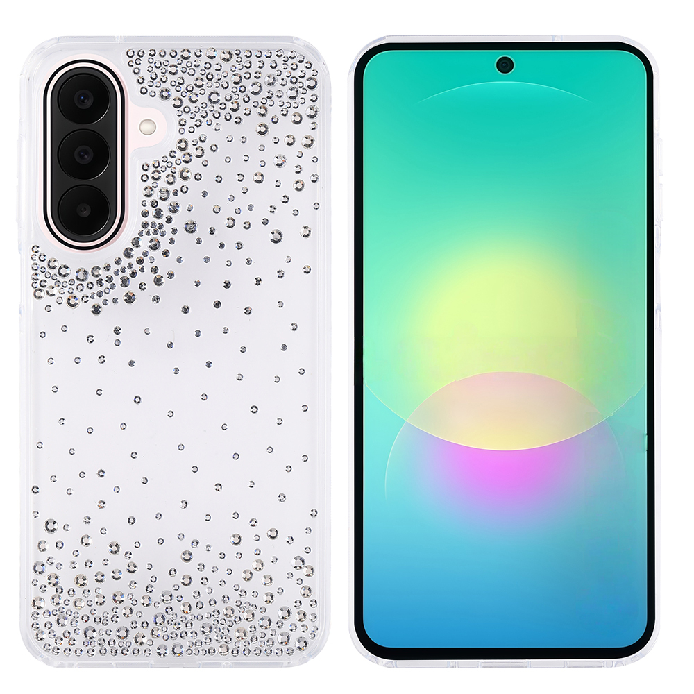 Samsung Galaxy A27 Uyumlu Kılıf Airbag Tasarımlı Damla Taşlı Şeffaf Zore Pera Silikon Kapak