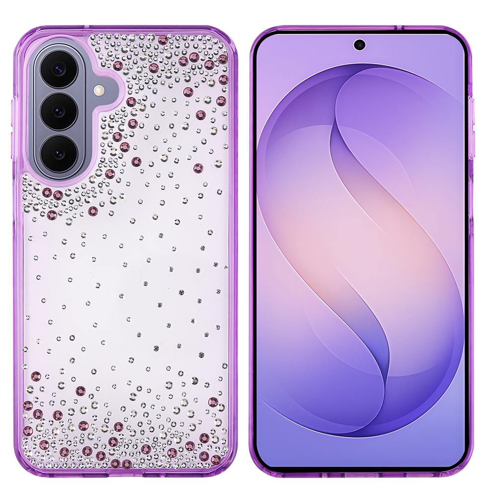 Samsung Galaxy S26 Plus Uyumlu Kılıf Airbag Tasarımlı Damla Taşlı Şeffaf Zore Pera Silikon Kapak