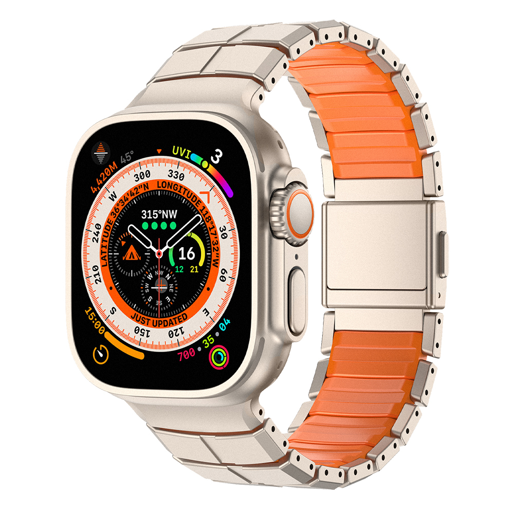 Apple Watch Ultra 49mm Uyumlu Mohseven iWatch Titancore No.1 Metal Kordon