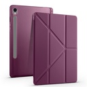 Samsung Galaxy Tab S9 Uyumlu Kılıf Zore Tri Folding Kalem Bölmeli Standlı Kılıf