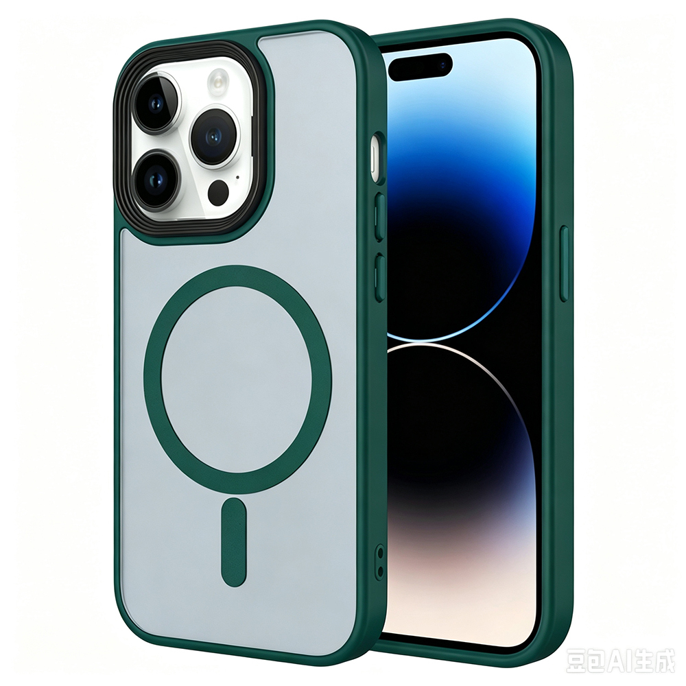 Apple iPhone 13 Pro Max Uyumlu Kılıf Mat Arka Yüzey Wireless Şarj Özellikli Zore Flet M-safe Kapak