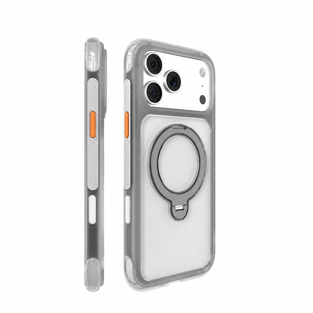 Apple iPhone 17 Pro Max Uyumlu Kılıf M-safe Şarj Özellikli Standlı Airbag Tasarımlı Mutural Air Shield Serisi Kapak