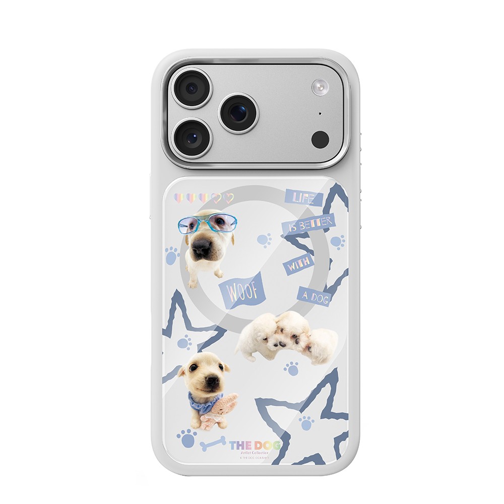 Apple iPhone 17 Pro Uyumlu Kılıf M-safe Şarj Özellikli 3D Baskılı Tasarım Mutural The Dog Serisi Kapak